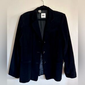 [EUC] [*Vintage*] DKNY Classic blk velvet blazer, size 14